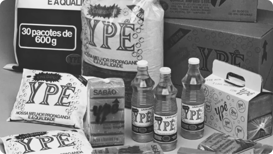 Imagem dos produtos Ypê em 1950