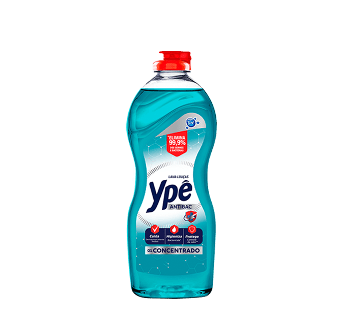 Embalagem do Detergente Concentrado Ypê Antibac