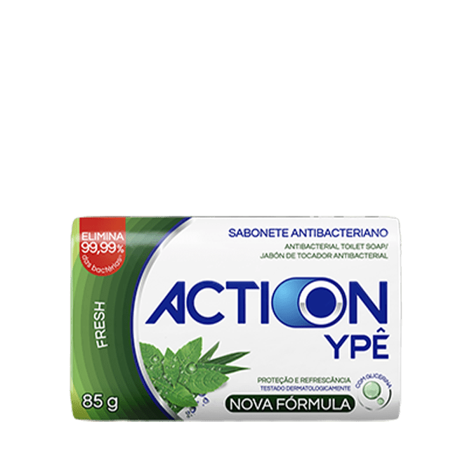 Embalagem do Sabonete Antibacteriano Action Ypê