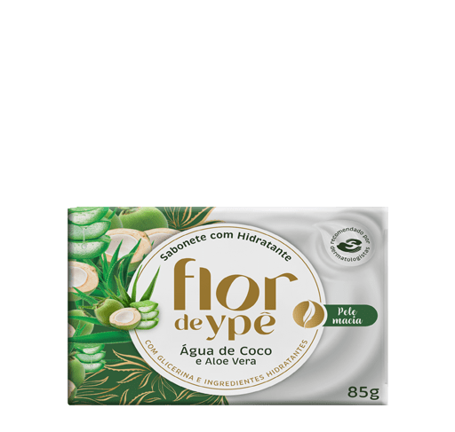 Sabonete Com Hidratante Flor de Ypê Água de Coco e Aloe Vera